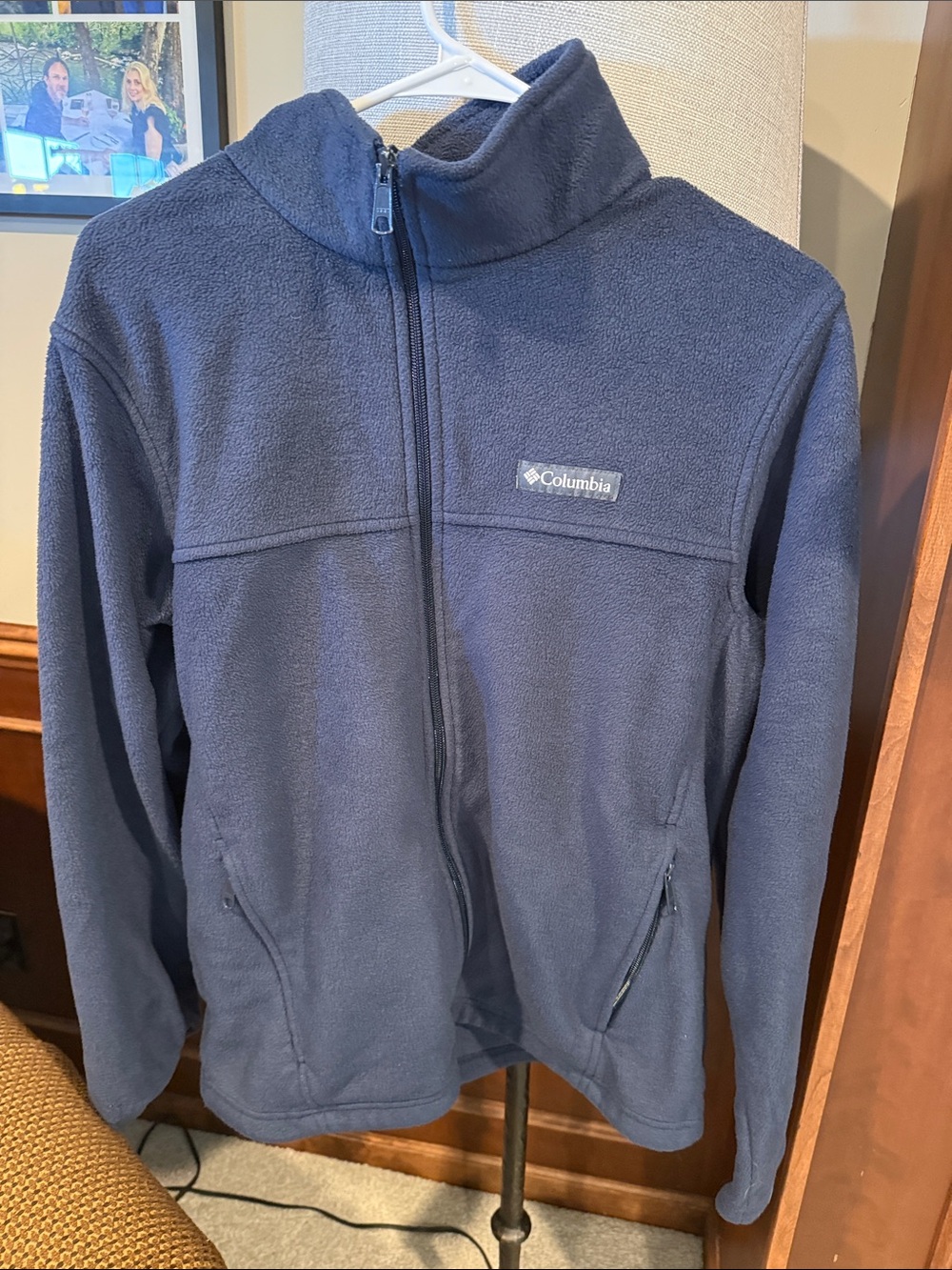 Columbia Dark Blue Full-Zip Fleece Jacket